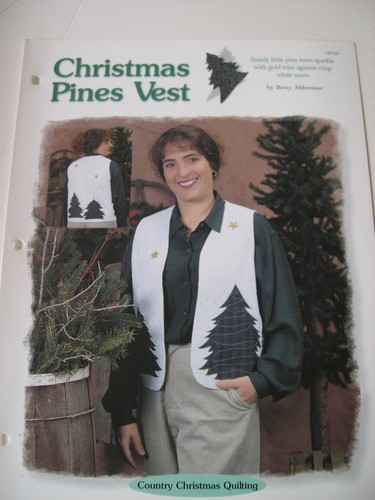 Christmas pines vest quilt - vest,